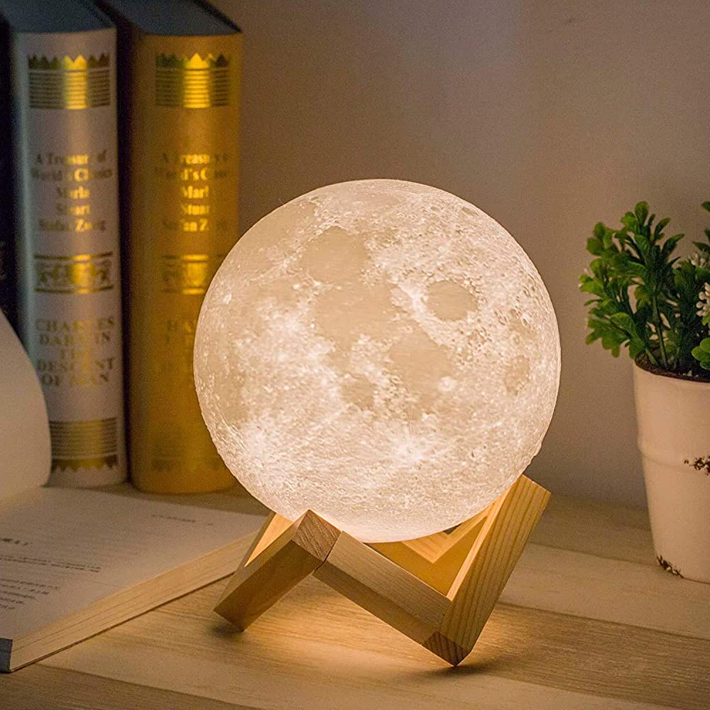 3D White Moon Lamp - Image 2