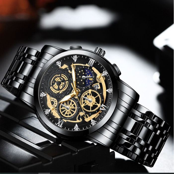 Non-Mechanical Tourbillon Quartz Waterproof Watch