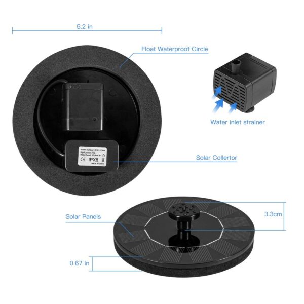 2.5W Solar Fountain Pump - Image 4