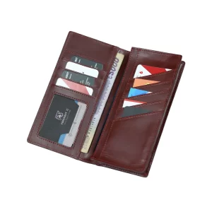 Oil Waxed Leather Long Wallet