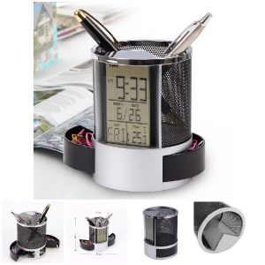 Pen Holder & Digital Clock